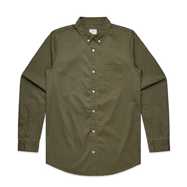 Army - 5414 Mens Denim Wash Long Sleeve Shirt - AS Colour