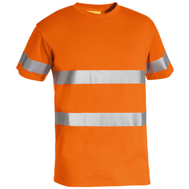 Orange - BK1017T Taped Hi Vis Cotton T-Shirt - Bisley