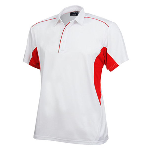 White-Red - 1061 Freshen 1061 Mens S/S Polo - Stencil