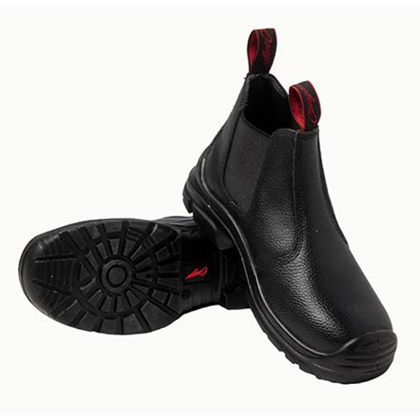 E101BR E101 BR - Black Rambler Leather PU/PU Steel Toe - Cougar Safety Footwear