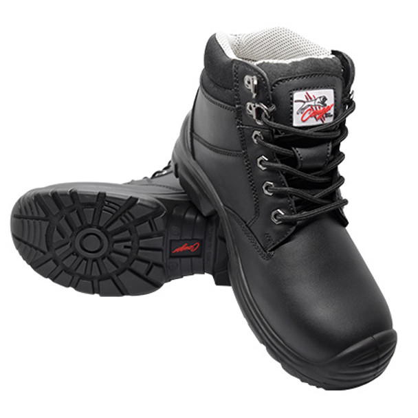 Black - BATHURST Bathurst - 6" Black Leather Bamboo Lining Steel Toe - Cougar Safety Footwear