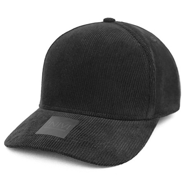 Black - IV115 Seamless Front Panel Corduroy - Snapback - Grace Collection