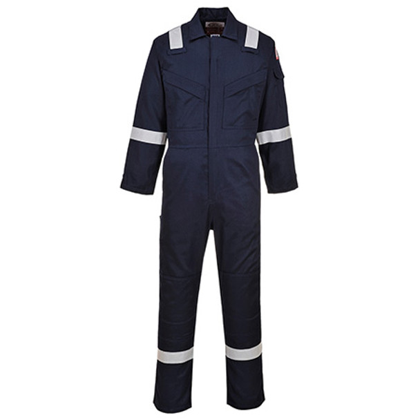 Navy - FR21 Flame Resistant Super Light Weight Anti-Static Coverall - Portwest