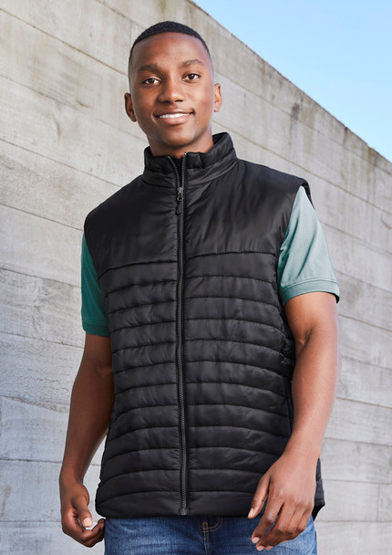Mens Black Insulated Puffer Vest