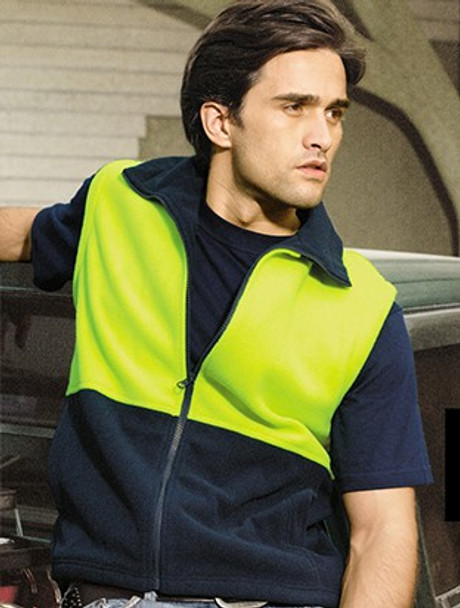 SJ0541 - UNISEX ADULTS HI-VIS POLAR FLEECE VEST