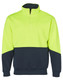 Yellow / Navy - Front - SW13A - Hi-Vis L/S windcheater collar Yellow / Navy - Front - SW13A - Hi-Vis L/S windcheater collar