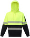 Yellow / Navy - Front - SW88 - Hi-Vis Two Tone Safety Hoodie With Segmented Tapes Yellow / Navy - Front - SW88 - Hi-Vis Two Tone Safety Hoodie With Segmented Tapes