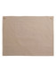 A beige canvas short waist apron featuring a large pocket and two button accents.