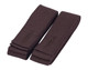 Two brown changeable apron straps, made from durable fabric, shown side by side with a simple design.