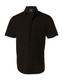 Black - Front - M7020S - Men's Cotton/Poly Stretch S/S Shirt Black - Front - M7020S - Men's Cotton/Poly Stretch S/S Shirt