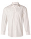 White - Front - M7112 - Men's Mini Herringbone Long Sleeve Shirt White - Front - M7112 - Men's Mini Herringbone Long Sleeve Shirt