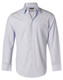 Pale Blue - Front - M7360L - Men's Mini Check L/S Shirt Pale Blue - Front - M7360L - Men's Mini Check L/S Shirt