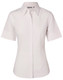 White - Front - M8020S - Women's Cotton/Poly Stretch S/S Shirt