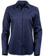 Navy - Front - M8110L - Ladies' Dobby Striped Taped L/S Shirt Navy - Front - M8110L - Ladies' Dobby Striped Taped L/S Shirt