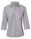 Silver Grey - Front - M8213 - Women's Fine Stripe 3/4 Sleeve Shirt Silver Grey - Front - M8213 - Women's Fine Stripe 3/4 Sleeve Shirt
