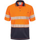 Orange Navy - 3511 - HiVis Segment Taped Micromesh Polo - Short Sleeve