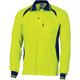Yellow/Navy - 3902 - Cool-Breeze Contrast Mesh Polo
