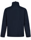 A black men's softshell high-tech jacket, featuring a high collar and a simple, sleek design on the back.