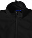 A black ladies softshell hi-tech jacket featuring a high collar and front zip. The jacket includes a logo.