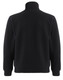 A black 1/2 zip collar fleecy jumper, featuring a simple design and a back view.