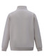 A polar fleece jumper in a light grey shade with a half zip collar and long sleeves. Features a logo on the back.