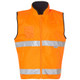 SW49 - High Visibility Reversible Mandarine Collar Safety Vest - Orange-Navy