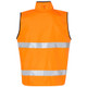 SW49 - High Visibility Reversible Mandarine Collar Safety Vest - Orange-Navy - Back