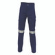 Navy - Front - 3319 - Cttn Drill Cargo Pants R/Tape