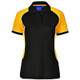 E-PS78 - Ladies Arena Polo - Black-White-Gold E-PS78 - Ladies Arena Polo - Black-White-Gold