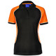 E-PS78 - Ladies Arena Polo - Black-White-Orange E-PS78 - Ladies Arena Polo - Black-White-Orange