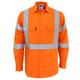 Orange - 3545 Hi-Vis 3 way vented X back Biomotion taped shirt - DNC Workwear