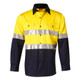 Yellow-Navy - SW68 Mens Long Sleeve Taped Safety Shirt - Winning Spirit Yellow-Navy - SW68 Mens Long Sleeve Taped Safety Shirt - Winning Spirit