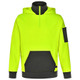 Yellow-Ash - SW78 Unisex Hi Vis ¼ Zip Premium Fleece Hoodie - Australian Industrial Wear Yellow-Ash - SW78 Unisex Hi Vis ¼ Zip Premium Fleece Hoodie - Australian Industrial Wear
