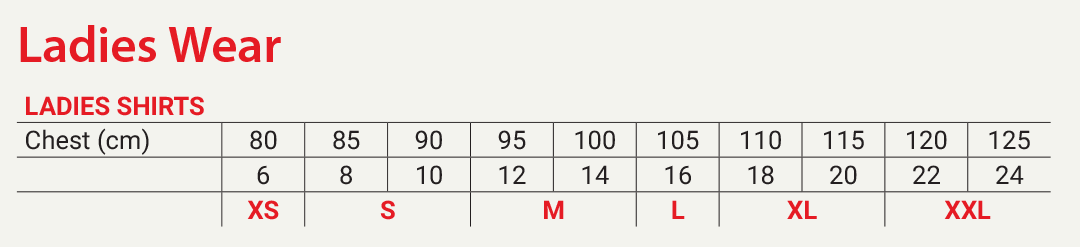 Portwest / Huski / Prime Mover Size Guide - Online Workwear