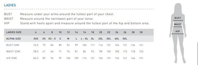 Portwest / Huski / Prime Mover Size Guide - Online Workwear