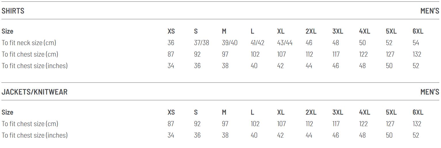 Bisley Size & Symbols Guide