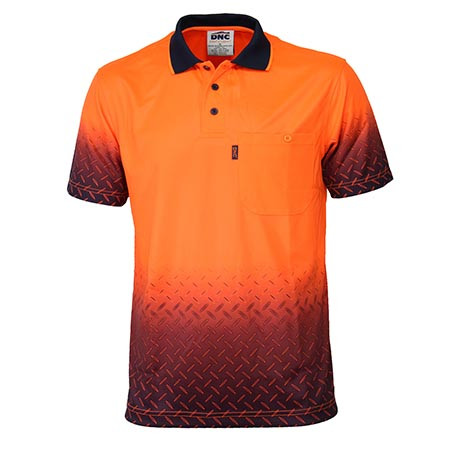 3552 HiVis Sublimated Diamond Plate Polo