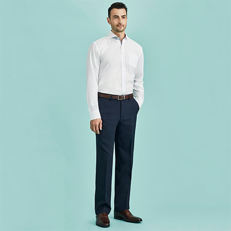 70112S - Mens Flat Front Pant Stout - Online Workwear