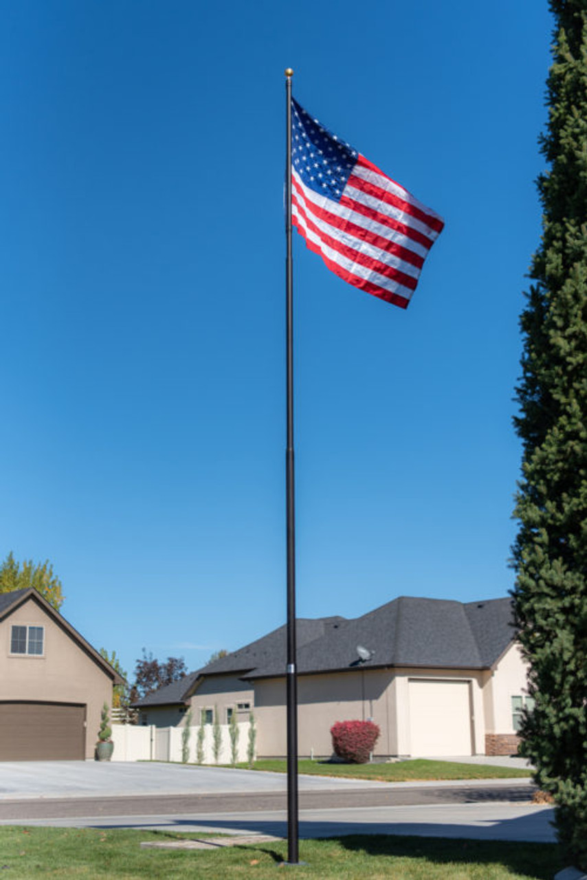 Flagpole made from fence deals posts