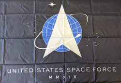 Front of flag Official United States Space Force 3'x5' Flag Made in USA