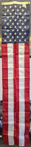 20"x8' U.S. Flag pulldown for patriotic display Made in USA