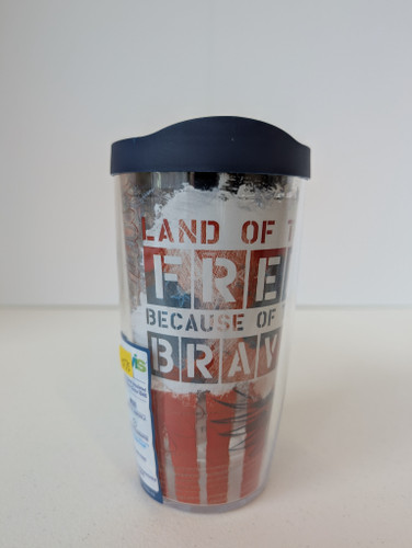  Land of the Free because of the Brave 16 oz Tervis Tumbler Made in USA