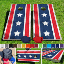 Texas Distressed State Flag Cornhole Boards - Choose Your Options, Includes  2 Boards and 8 Bags