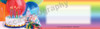 Rainbow Party Water Bottle Labels Blank