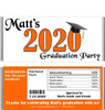 Orange Graduation Year with Nutritional Label Candy Wrappers