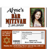 Brown Bat Mitzvah Party Favor with Nutritional Label