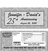 25th Anniversary Candy Wrappers with Nutritional Label