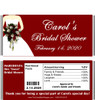 Maroon Bridal Shower Candy Bar Wrappers with Nutritional Label