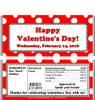 Valentine's Day Polka Dot Candy Bar Wrappers with Nutrition Label