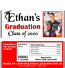 Red Graduation Chocolate Bar Candy Wrappers with Nutritional Label